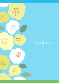 yellow flowers on blue