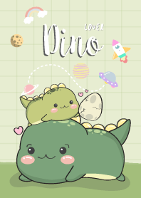 Dino Lover. bright green