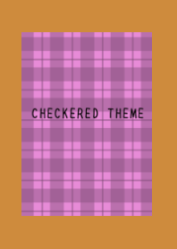 PINK CHECKERED THEME-BROWN-ORANGE