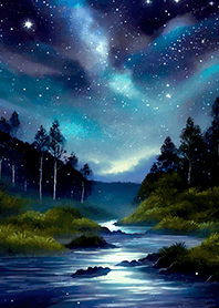 Beautiful starry night view#2162