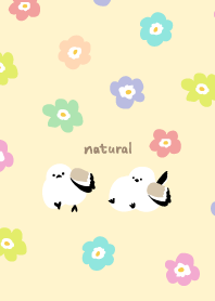 シマエナガ　北欧風　花13