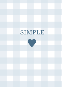 SIMPLE HEART -blue check-