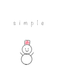 シンプル てがきゆきだるま