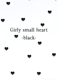Girly small heart black