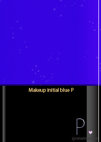 Makeup initial blue P