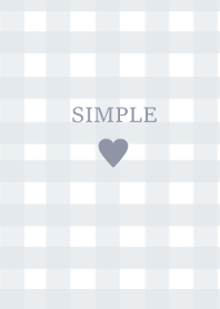 SIMPLE HEART_check bluegray(JP)