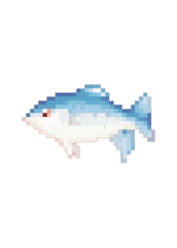 鱼像素艺术主题 BW 03