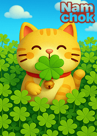 Nam chok : Orange Cat and Clover