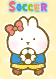 *Rabbit girl loves soccer*