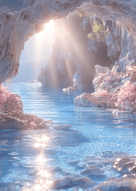 Purple Crystal Blue Grotto Light