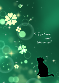 Lucky clover and Black cat