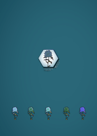 simple flower * turquoise blue *