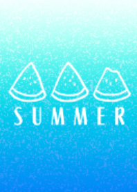 Water melon,blue gradation