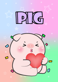 Cute Pig Love Pastel Theme