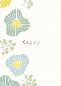 Stylish 3color flowers and leaves18