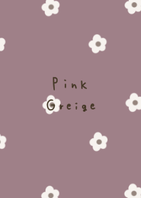 ピンクグレージュと小花柄。