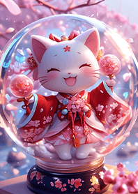⭐招財桃花水晶球の猫❤️
