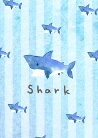Watercolor shark illustration12