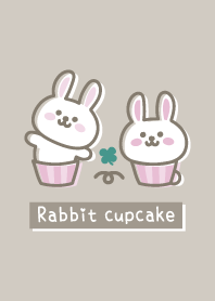 Rabbit cupcake <Clover> greige