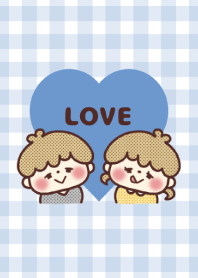 Love Couple and Gingham Check Theme -6-