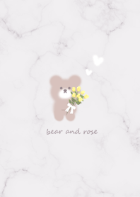 Bear and yellow rose Greige02_2