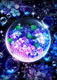 運気を上昇させる泡沫と紫陽花