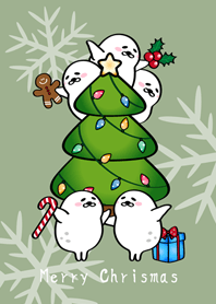 ประทับตราขี้เกียจคริสต์มาส!(เทาเขียว)