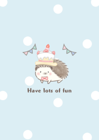 Hedgehog and Party -blue- dot