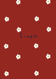 大人レッドと小花柄