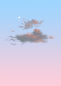 lonely moon and cloud