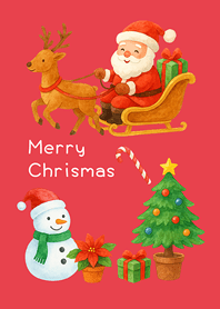 Merry Christmas(bright red)