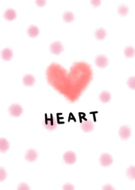 水彩×水玉＋ハート