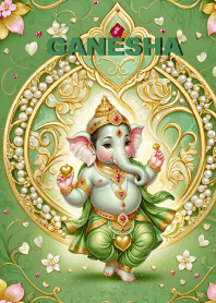 Ganesha-rich in wealth, fulfillment.