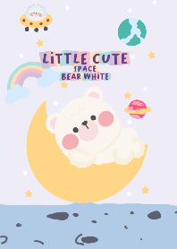 Little Cute Space Bear White