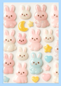 ◉シール手帳みたい◉ぷっくり水色