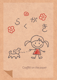 クラフト紙にらくがき