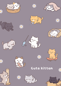 violet Flowers and Lazy Kittens 02_2