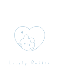 Rabbit in Heart(line)-aquia wh.