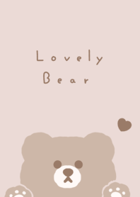 ふんわりくまさん。ピンクベージュ