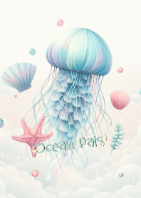 แมงกะพรุนและเพื่อนใต้ทะเล (สีเขียว)