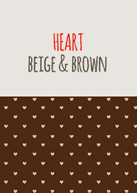 BEIGE & BROWN (HEART)