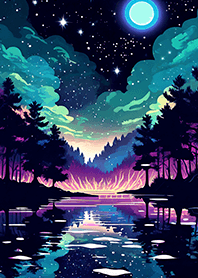 Beautiful starry night view#1194