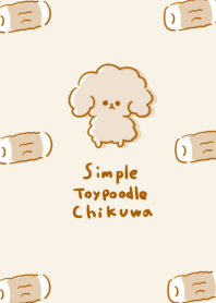 simple toy poodle Chikuwa beige.