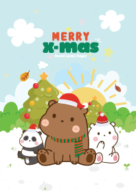 หมีสามตัว สวนหิมะ วันคริสต์มาส สวีทท