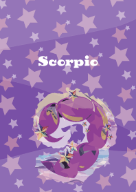 scorpio constellation on purple JP