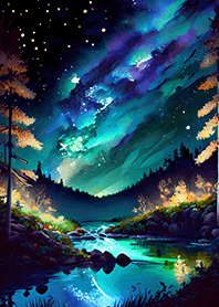 綺麗な星空の夜景着せかえ#363