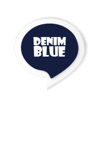 Denim Blue Button In White V.3