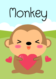 I Love Cute Monkey Theme