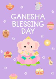 Ganesha Blessing Day (light purple)