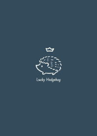 Lucky Hedgehog -navy- crown